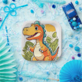 Assiettes En Carton Plaques de papier Dino Delight (Fête)