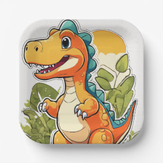 Assiettes En Carton Plaques de papier Dino Delight