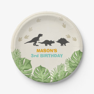Assiettes En Carton Plaques de papier dinosaur Anniversaire Dino Party