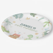 Assiettes En Carton Plaques de papier Dinosaur Party (Angle)