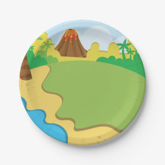 Assiettes En Carton Plaques de papier Dinosaur Party