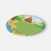 Assiettes En Carton Plaques de papier Dinosaur Party (Angle)
