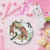 Assiettes En Carton Plaques de papier dinosaures (Fête)