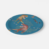 Assiettes En Carton Plaques de papier dinosaures (Angle)