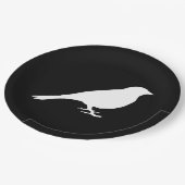 Assiettes En Carton Plaques de papier d'oiseaux blancs (Angle)