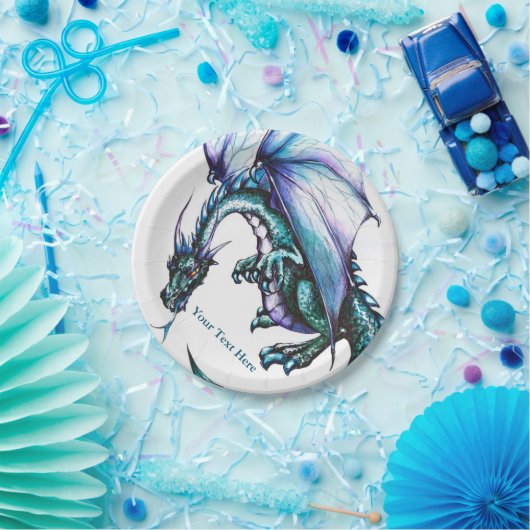 Assiettes En Carton Plaques de papier Dragon Custom Design 7" (Fête)
