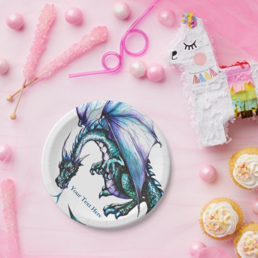 Assiettes En Carton Plaques de papier Dragon Custom Design 7" (Fête)