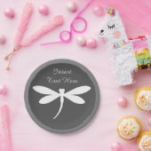 Assiettes En Carton Plaques de papier dragonfly personnalisées - Monog (Fête)