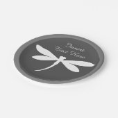 Assiettes En Carton Plaques de papier dragonfly personnalisées - Monog (Angle)