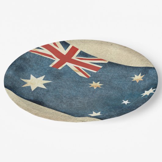 Assiettes En Carton Plaques de papier drapeau Australie (Angle)