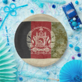 Assiettes En Carton Plaques de papier drapeau de l'Afghanistan (Fête)