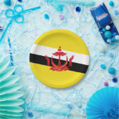 Assiettes En Carton Plaques de papier drapeau du Brunei patriotique (Fête)