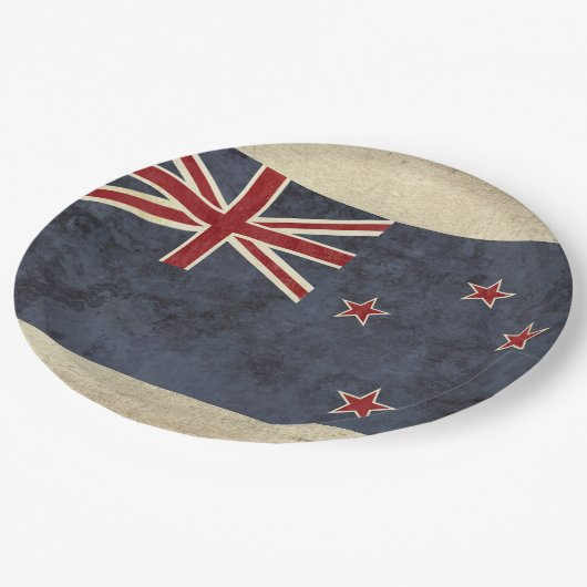Assiettes En Carton Plaques de papier drapeau néo-zélandais (Angle)