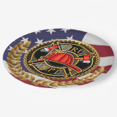 Assiettes En Carton Plaques de papier du service d'incendie (Angle)