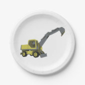 Assiettes En Carton Plaques de papier du véhicule de construction (Devant)