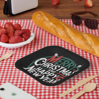 Assiettes En Carton Plaques de papier - Fête de Noël