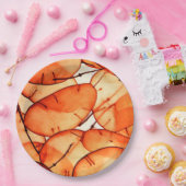 Assiettes En Carton Plaques de papier feuille orange (Fête)