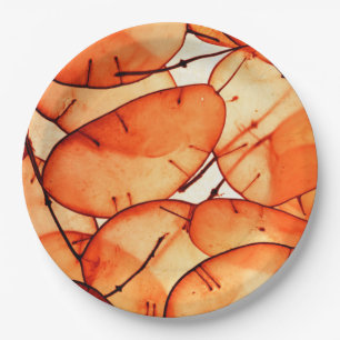 Assiettes En Carton Plaques de papier feuille orange