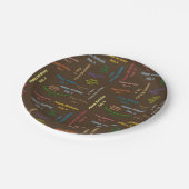 Assiettes En Carton Plaques de papier Février, 5 Anniversaire (Angle)