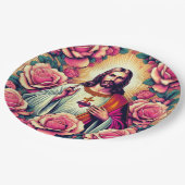 Assiettes En Carton Plaques de papier fleur de Jésus ! (Angle)