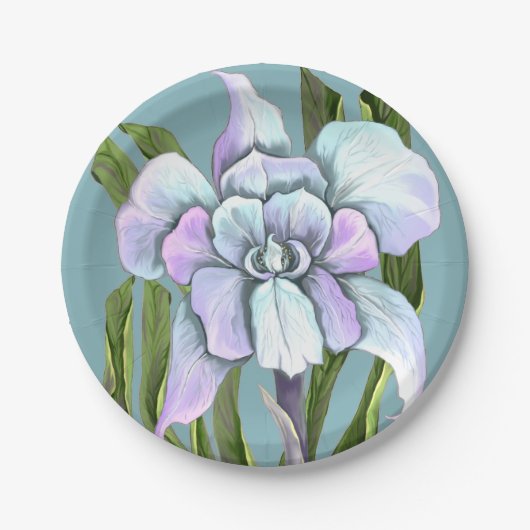 Assiettes En Carton Plaques de papier fleur Smeraldo (Devant)