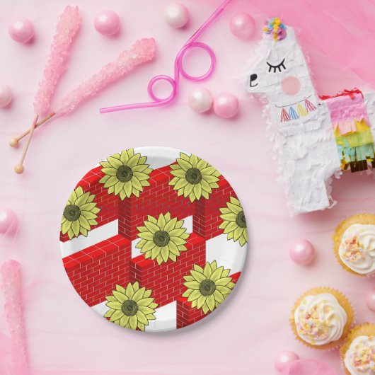 Assiettes En Carton Plaques de papier Floral (Fête)