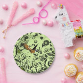 Assiettes En Carton Plaques de papier Floral (Fête)