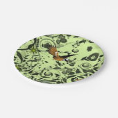 Assiettes En Carton Plaques de papier Floral (Angle)