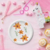Assiettes En Carton Plaques de papier Floral (Fête)