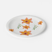 Assiettes En Carton Plaques de papier Floral (Angle)