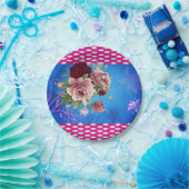 Assiettes En Carton Plaques de papier Floral (Fête)