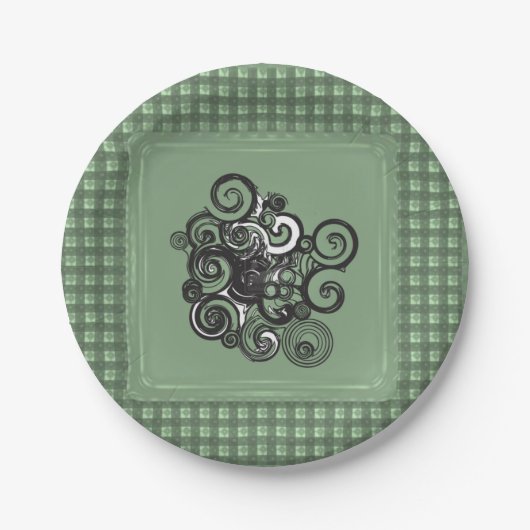 Assiettes En Carton Plaques de papier Floral (Devant)