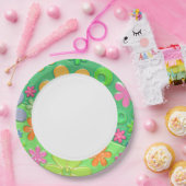 Assiettes En Carton Plaques de papier floral mignonnes (Fête)