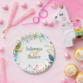 Assiettes En Carton Plaques de papier floral pastel (Fête)