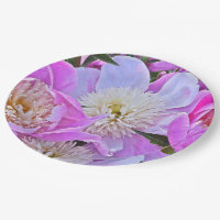 PLAQUES DE PAPIER FLORALES/PÉONIES