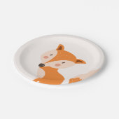Assiettes En Carton Plaques de papier Fox Baby shower Bois animaux mig (Angle)