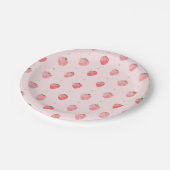 Assiettes En Carton Plaques de papier fraise | Berry aquarelle (Angle)