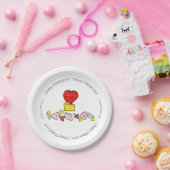 Assiettes En Carton Plaques de papier Fromage Aimer Coeurs rouges (Fête)