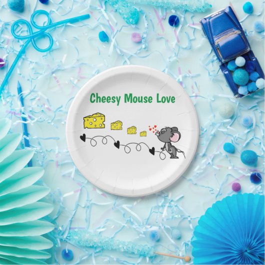 Assiettes En Carton Plaques de papier, fromage Souris Aimer Plaques de (Fête)