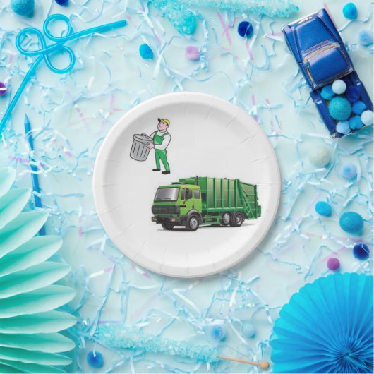 Assiettes En Carton Plaques de papier Garbage Man (Fête)