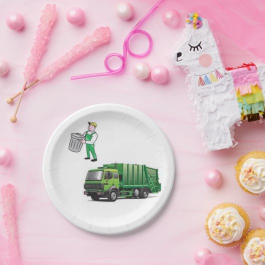 Assiettes En Carton Plaques de papier Garbage Man (Fête)