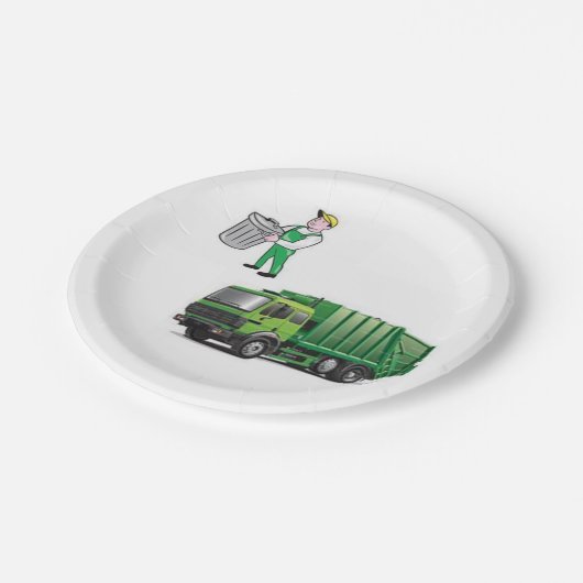Assiettes En Carton Plaques de papier Garbage Man (Angle)