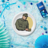 Assiettes En Carton Plaques de papier général de l'Armée (Fête)