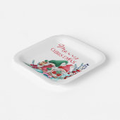 Assiettes En Carton Plaques de papier glacé de Noël mignonnes scandina (Angulaire)