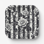 Assiettes En Carton Plaques de papier, Goth, Mariage, Halloween (Recto)