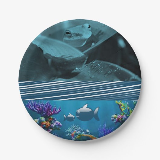 Assiettes En Carton Plaques de papier Grenouille (Devant)