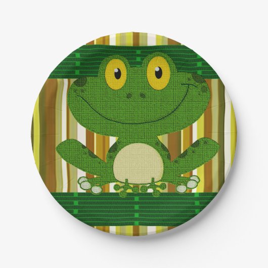 Assiettes En Carton Plaques de papier Grenouille (Devant)