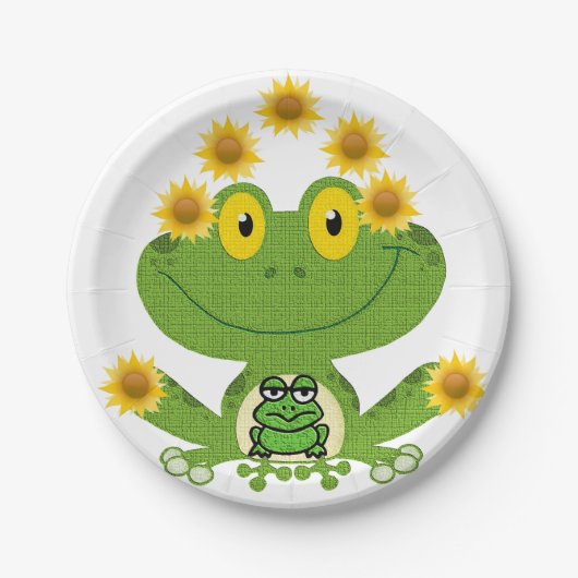 Assiettes En Carton Plaques de papier Grenouille (Devant)