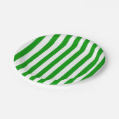 Assiettes En Carton Plaques de papier, Grille verte et blanche (Angle)