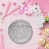 Assiettes En Carton Plaques de papier gris (Fête)